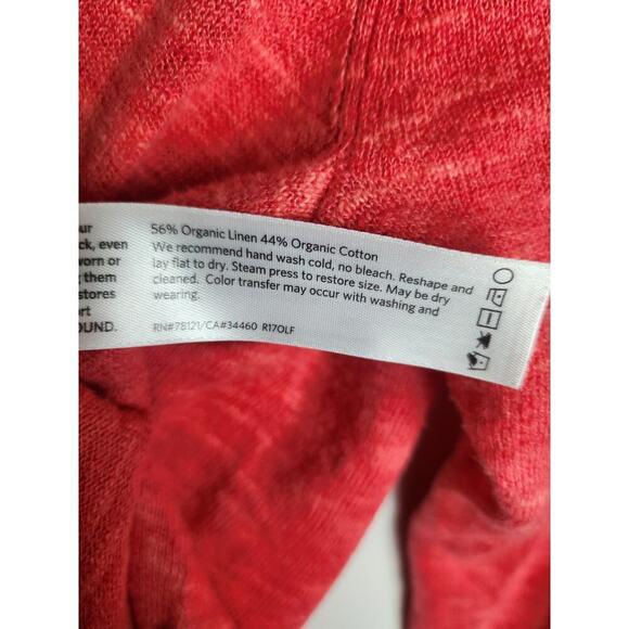 Eileen Fisher lightweight linen blend sweater sz L side slits coastal beachy eco - Picture 5 of 7